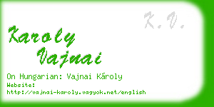 karoly vajnai business card